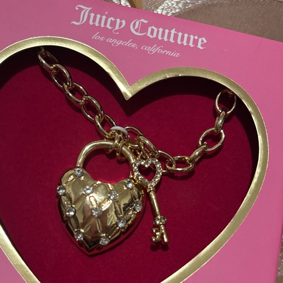 Juicy Couture Gold Heart and Key Necklace (retails at $100) - Picture 4 of 5